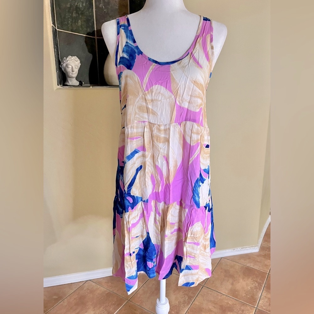 Farm Rio 🌿 Summer Loose Tank Dress Size Medium
